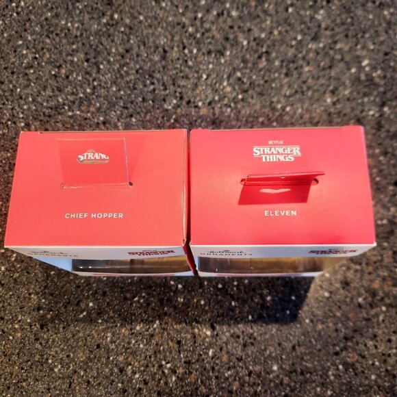 Set of 2 Hallmark 2023 Stranger Things Ornaments, Eleven and Chief Hopper - Picture 7 of 7